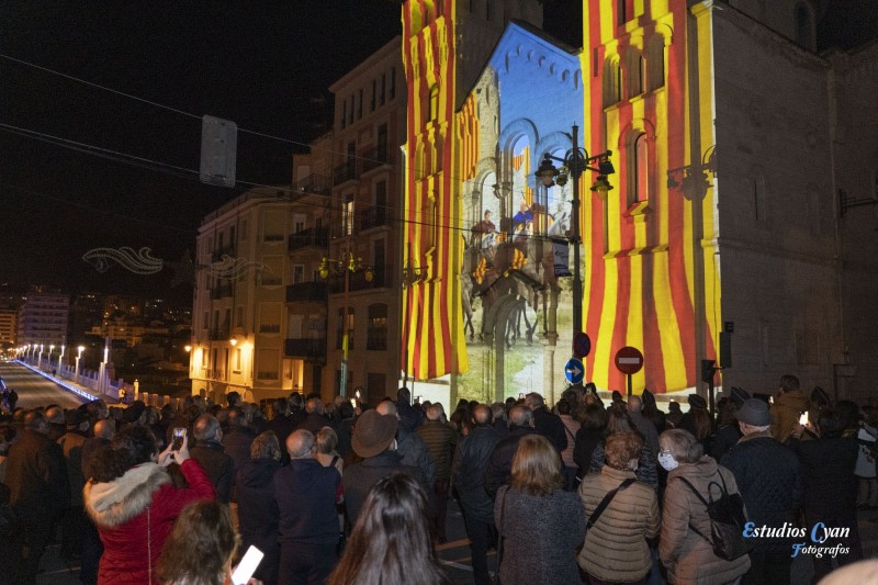 Espectáculo visual y de sonido en la fachada de la Iglesia de San Jorge por el centenario de su reedificación